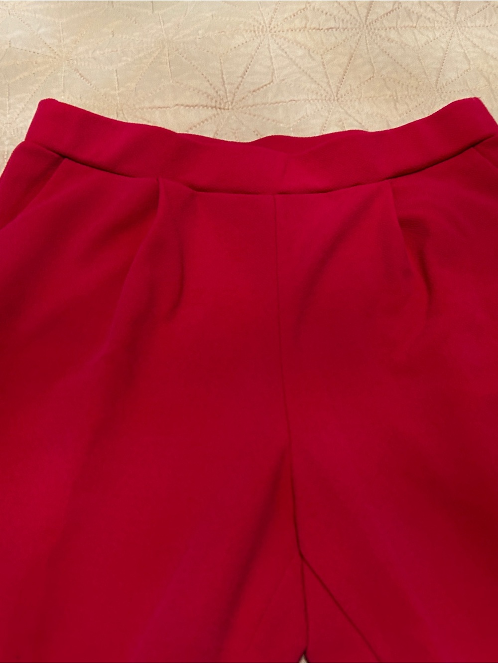 SHEIN Red Straight-Leg Women's Pants